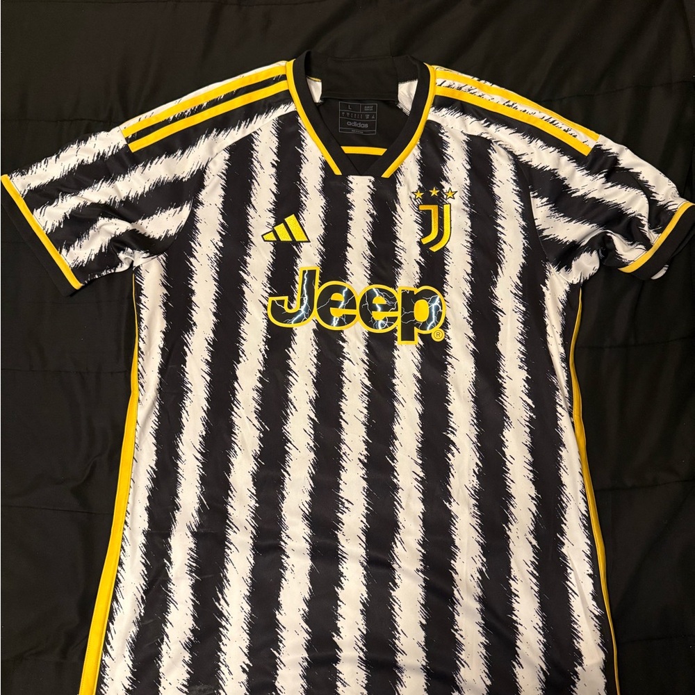 Adidas Black and Yellow Slim Fit Jersey